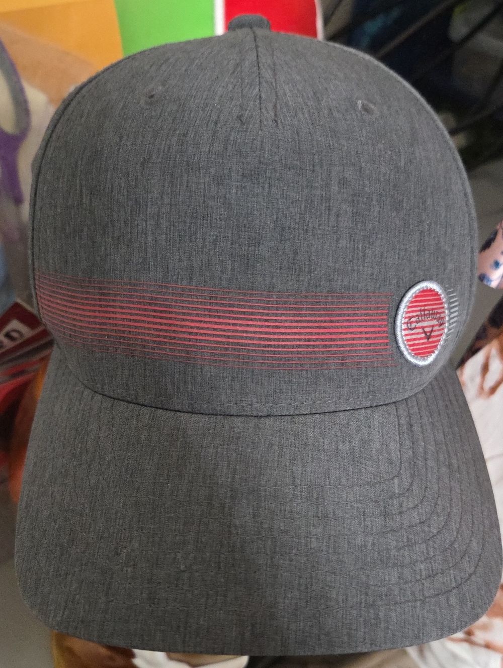 Callaway Gray Men’s Golf Cap with Red Logo